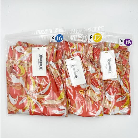 MIKOH Willa Cotton Pullon Shorts in Bora Bora 4WIL1C Papaya Orange NWT sz 1 XS/S - Picture 9 of 10